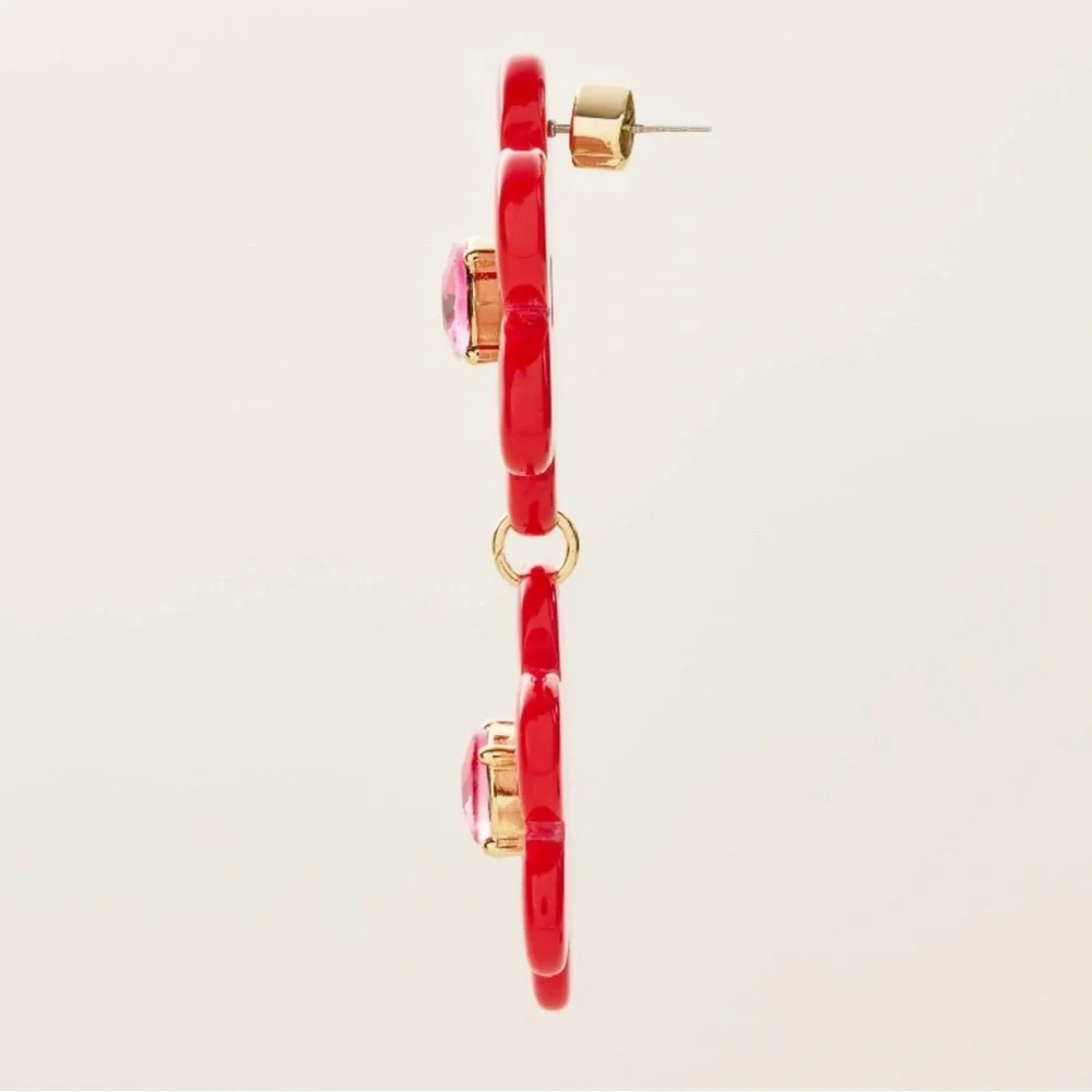 kate spade new york x Target - Red Floral Dangle Earrings - Picture 2 of 10